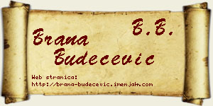 Brana Budečević vizit kartica